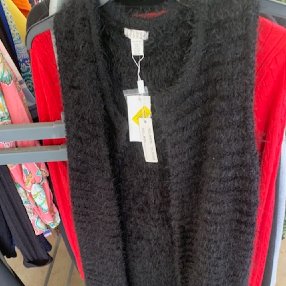 Long, black vest